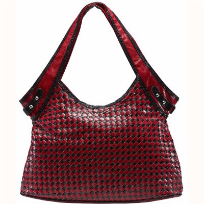 hand-woven leather handbags